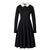 Vestido Vintage Preto Com Gola Branca