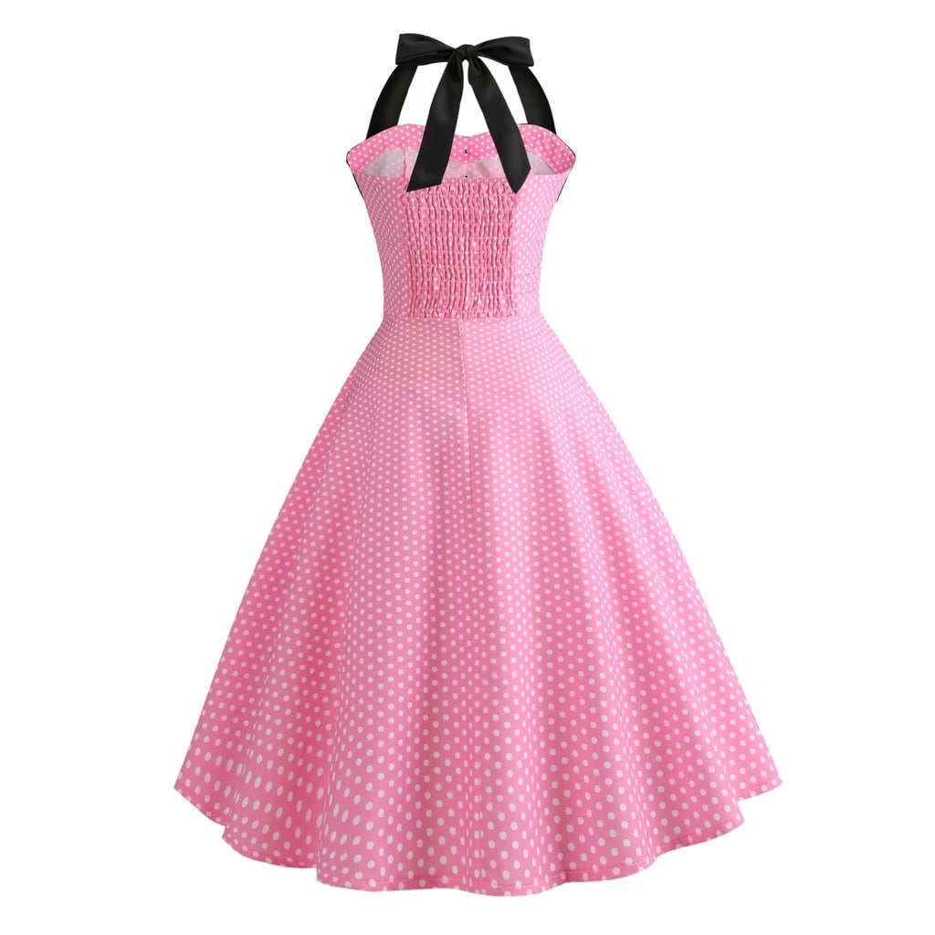 Vestido Vintage Pin-Up De Bolinhas Rosa