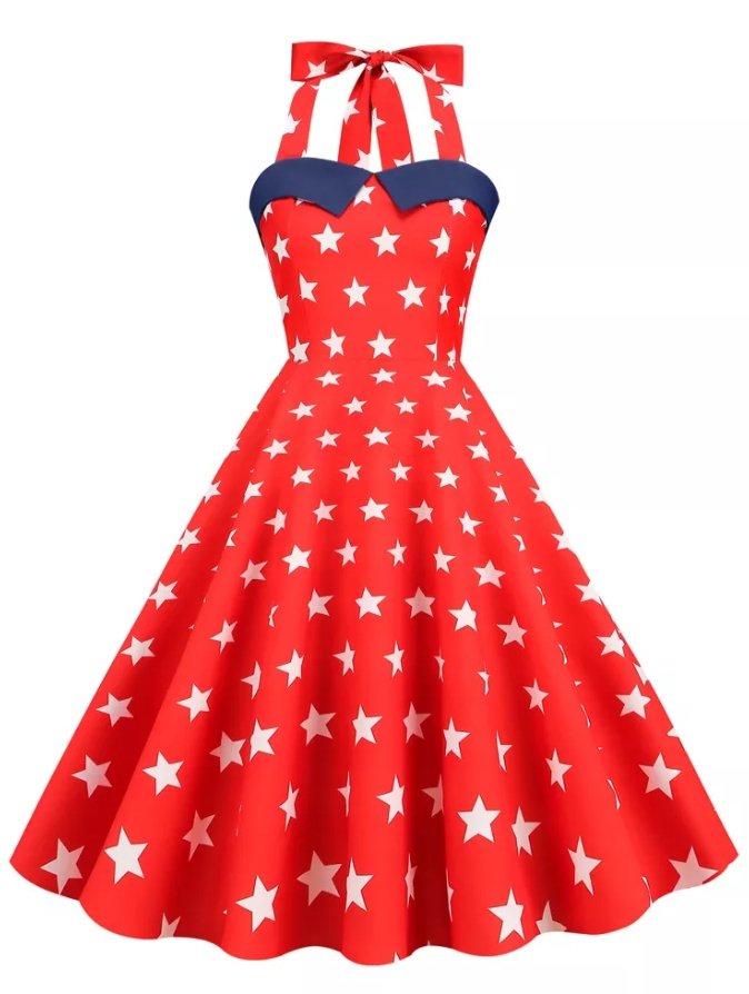 Vestido Vintage Pin Up Coração Eua