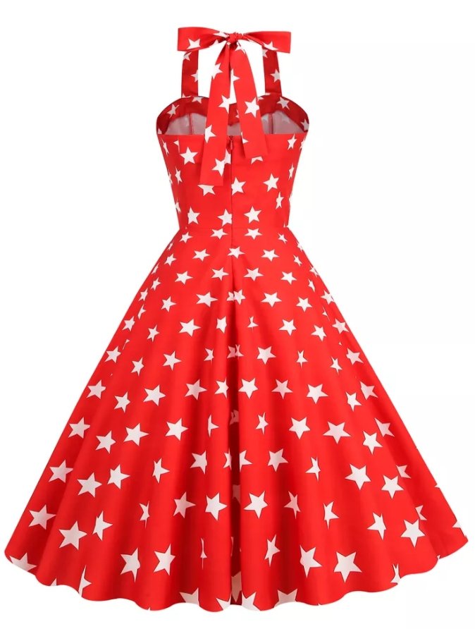 Vestido Vintage Pin Up Coração Eua