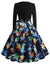 Vestido Vintage Pin Up Azul Flor