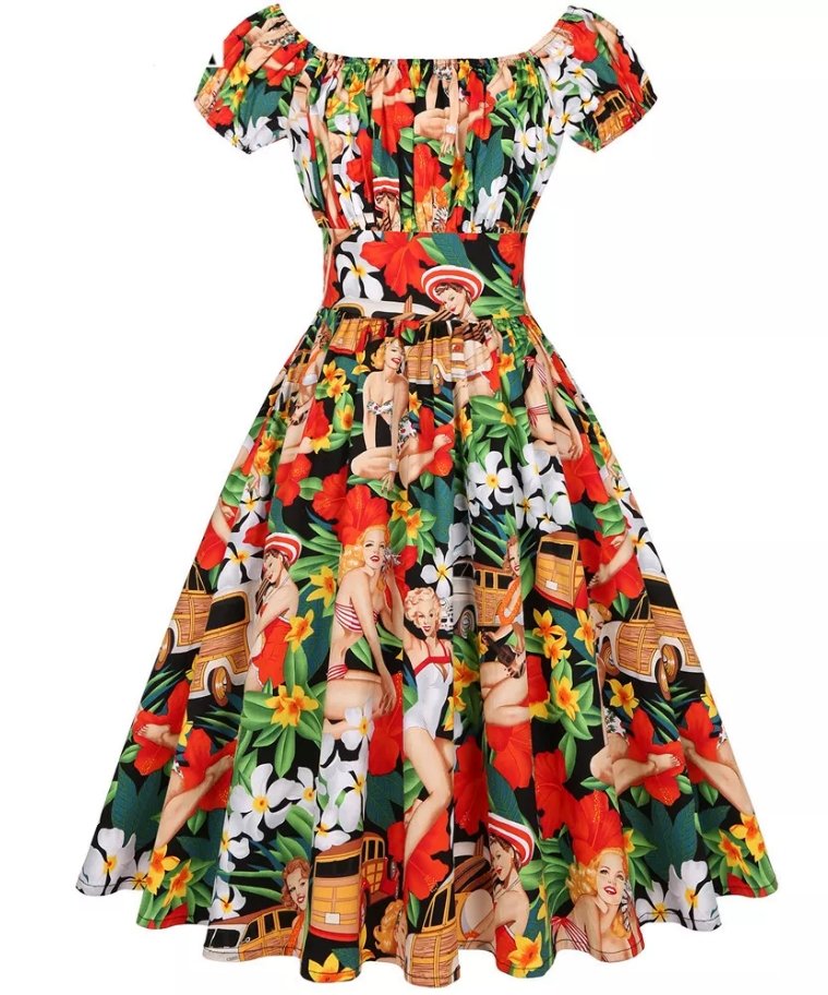 Vestido Branco Plus Size Vintage Pin Up