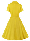 Vestido Vintage Pin Up Amarelo