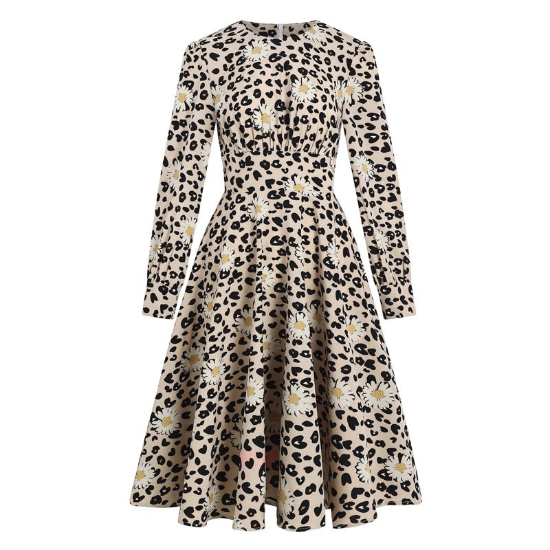 Vestido Vintage Estilo Leopardo