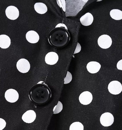Vestido Vintage Pin Up Preto De Bolinhas