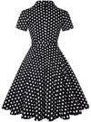 Vestido Vintage Pin Up Preto De Bolinhas