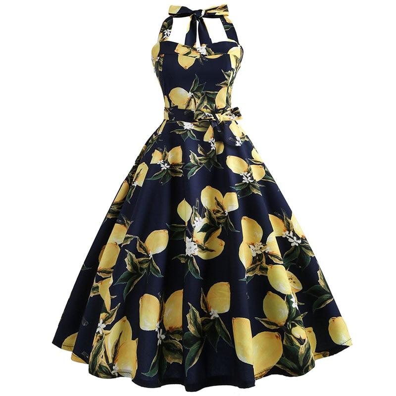 Vestido Vintage Pin Up Limão
