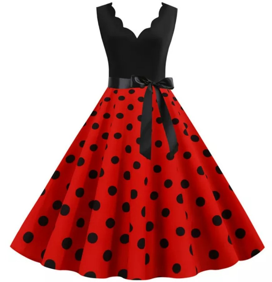 Pin Up Vestido Vintage Pontos Pretos