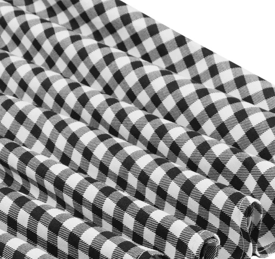 Vestido Pin Up Xadrez Vintage Preto