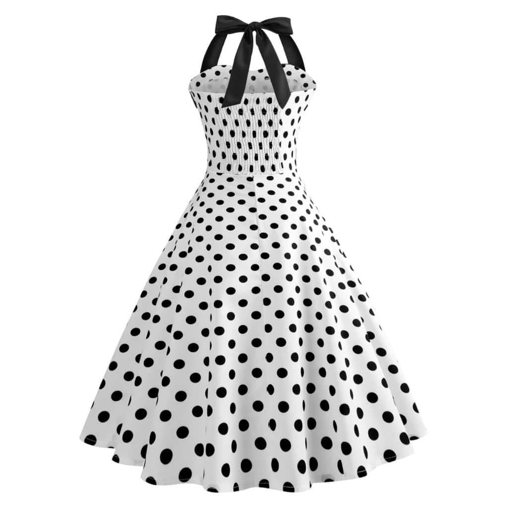 Vestido Vintage - Pin-Up De Bolinhas Brancas