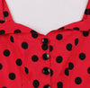 Vestido Vintage Pin Up Vermelho De Bolinhas