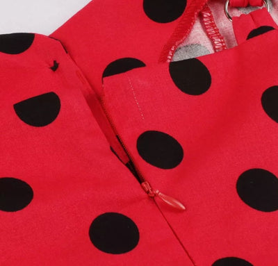Vestido Vintage Pin Up Vermelho De Bolinhas