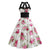 Vestido Vintage Floral Branco Pin-Up