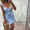 Vestido Azul Praia Vintage