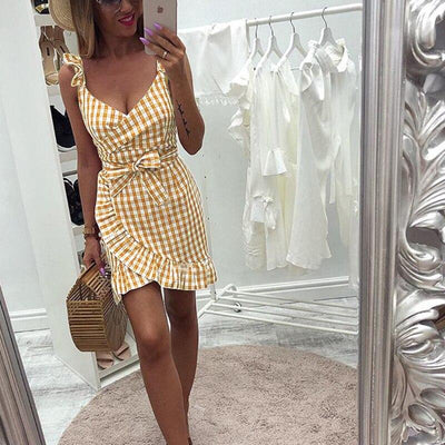 Vestido Vintage Amarelo Praia