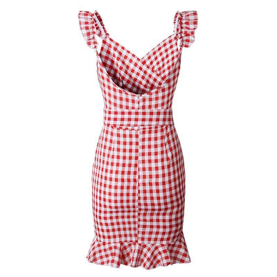 Vestido Vintage Vermelho Praia