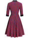 Robe Vintage Plaid Rouge