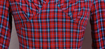 Robe Vintage Plaid Rouge