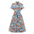 Vestido Vintage Plissado Sky