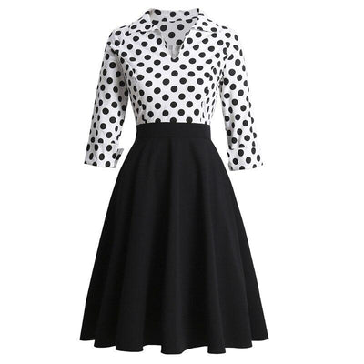 Vestido Vintage Pontos Pretos
