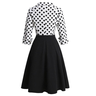 Vestido Vintage Pontos Pretos
