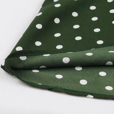 Vestido Vintage Verde De Bolinhas