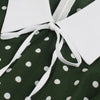 Vestido Vintage Verde De Bolinhas