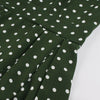 Vestido Vintage Verde De Bolinhas