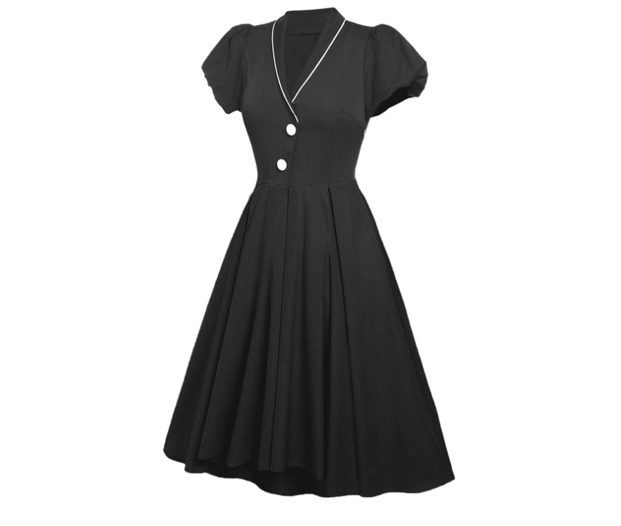 Vestido Formal Vintage Preto
