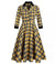 Vestido Vintage Listrado Amarelo E Preto