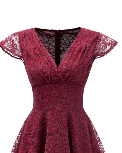 Vestido De Recepção Vintage Vermelho