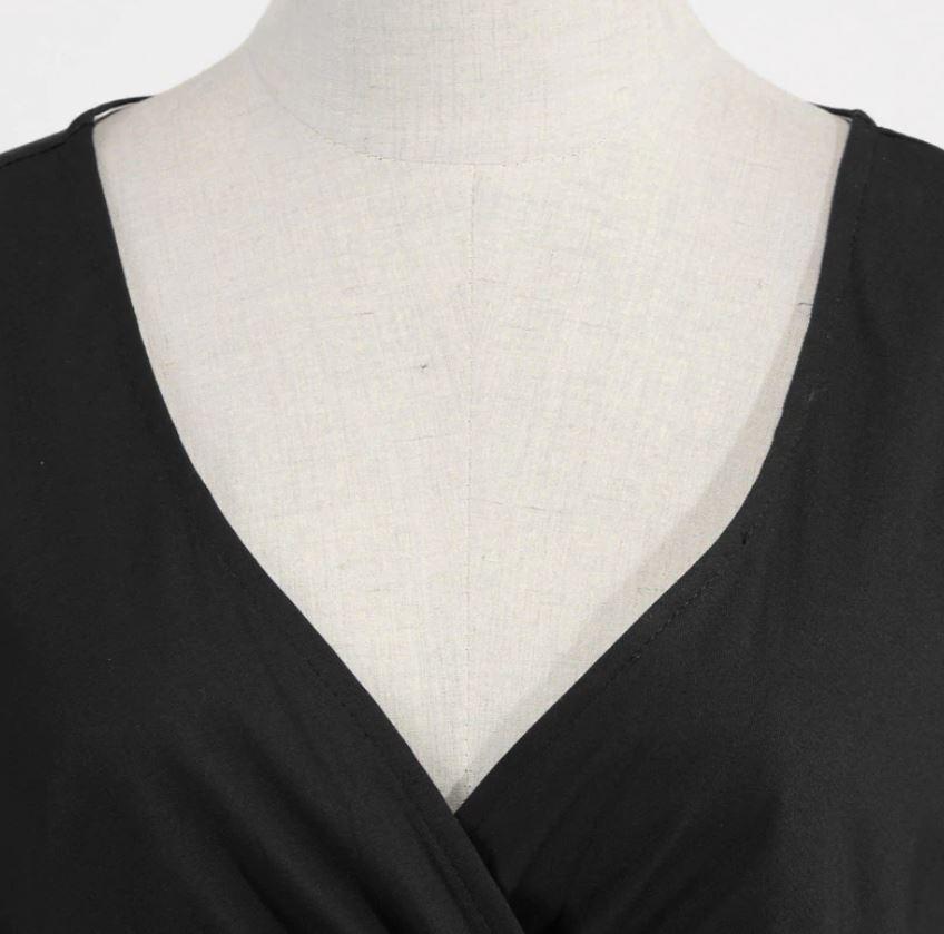 Vestido Preto Rockabilly Vintage Anos 50