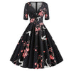 Pássaros Vestidos Estilo Rockabilly Vintage Dos Anos 50