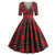 Vestido Vintage Rockabilly Dos Anos 50 Tartan Vermelho