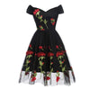 Vestido De Renda Rockabilly Vintage Preto