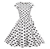Vestido Vintage Romântico Branco Preto