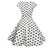 Vestido Vintage Romântico Branco Preto