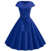Vestido Vintage Romântico Azul