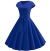 Vestido Vintage Romântico Azul