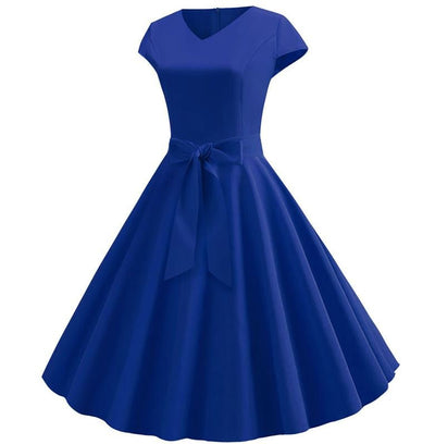 Vestido Vintage Romântico Azul