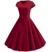Vestido Romântico Vintage Borgonha