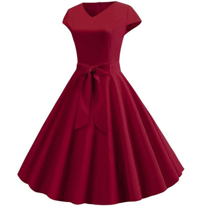 Vestido Romântico Vintage Borgonha