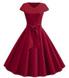 Vestido Romântico Vintage Borgonha
