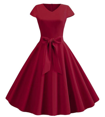 Vestido Romântico Vintage Borgonha
