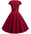 Vestido Romântico Vintage Borgonha