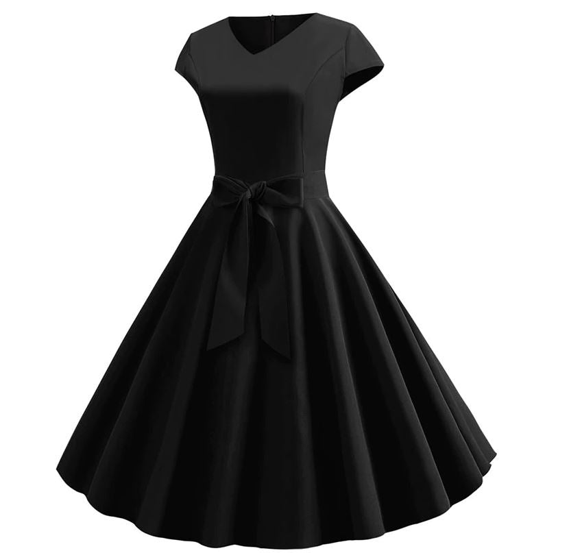 Vestido Vintage Romântico Preto