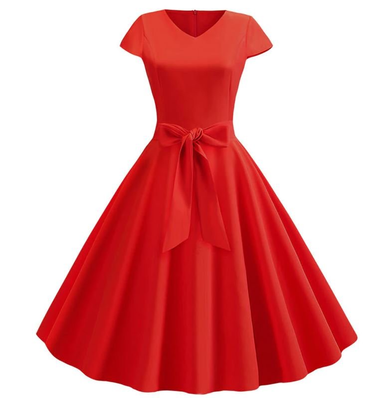 Vestido Vintage Romântico Vermelho