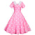 Vestido Rosa Vintage Com Bolinhas Brancas