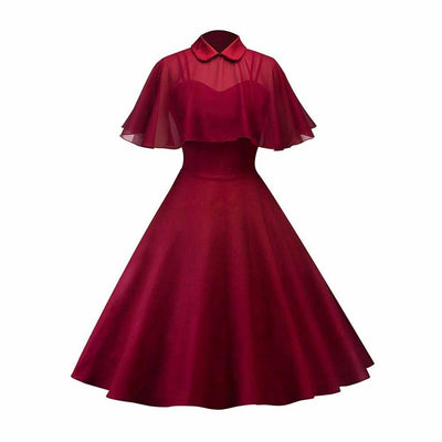 Vestido Vintage Vermelho Com Véu