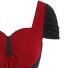Vestido Vintage De Renda Vermelho E Preto